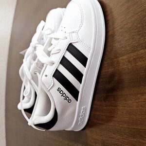 Adidas Kids White and Black Sneakers